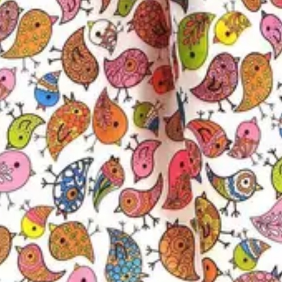 Cute Birds Grocery Tote Bag Springtime Colors Dickey - Picture 1 of 5
